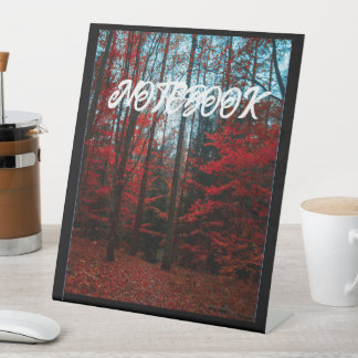 NOTEBBOK PADS PEDESTAL SIGN
