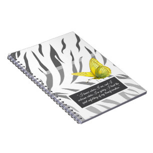Notebook Affirmation Tiger Stripe Butterfly