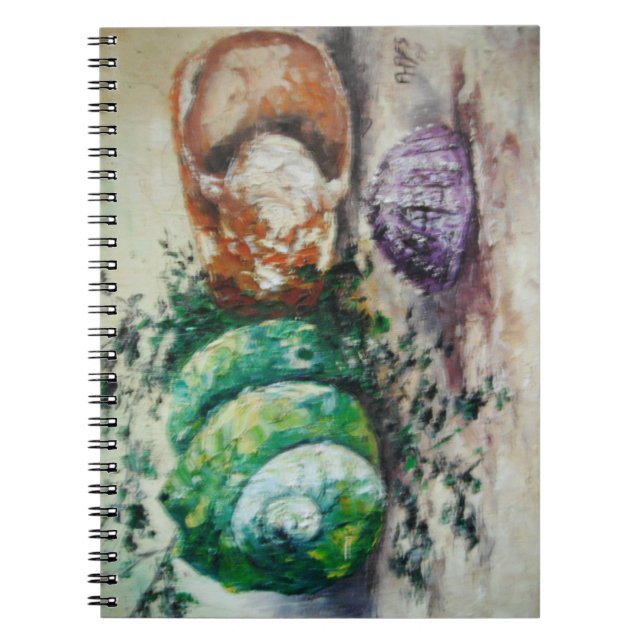 Notebook Ann Hayes Painting Sea Shells (Front)