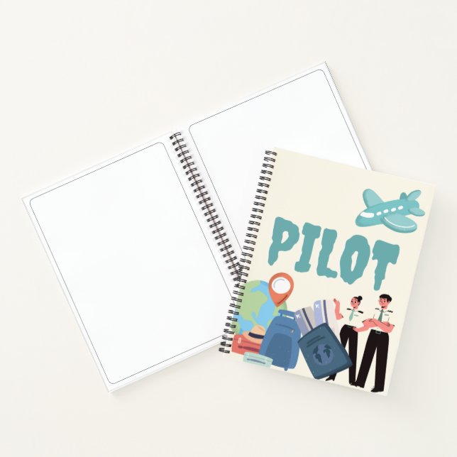 notebook , beige, pilot (Inside)
