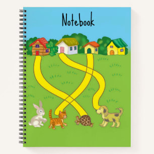 Notebook cartoon Labirinth for children’s 
