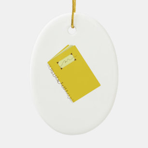 Notebook Ceramic Ornament