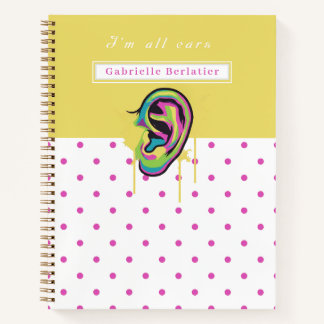Notebook  Colorful Ear Illustration 