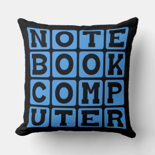 Notebook Computer, Portable Device Throw Pillow