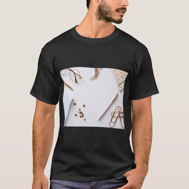 Notebook & Desk Vibes Graphic Tee (Front)