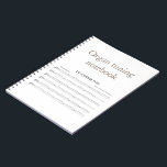 Notebook for organists<br><div class="desc">Below the words Organ tuning notebook is a 'music' score' with a long held single note that goes on, and on, and on... . exactly what happens when an organ develops a cipher. This does NOT make an organist happy (and it happens fairly often to most of us) , so...</div>