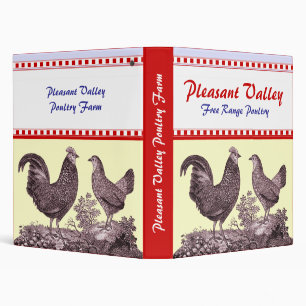 Notebook for Poultry, Free Range Chickens Farm Binder