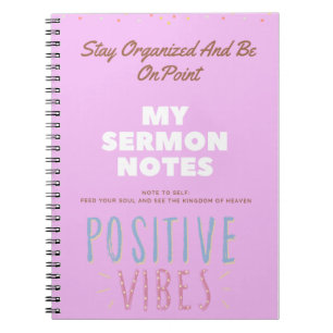 Notebook for sermon notes