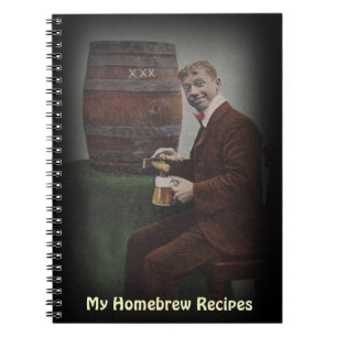 Notebook Journal Homebrew Recipe Book Antique Fun
