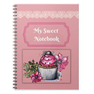 Notebook/Journal My Sweet Notebook Pink Cupcake