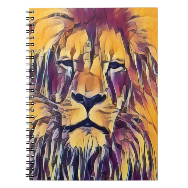  Notebook Lion Vibrant Art (Front)