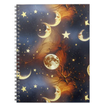Notebook – Luxury Fiery Orange Celestial