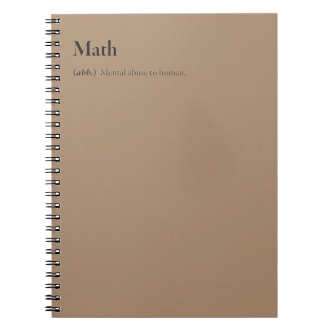 notebook math  (Front)