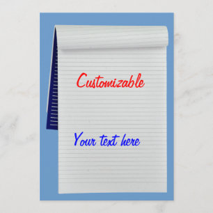 Notebook Notes Customizable Invitation