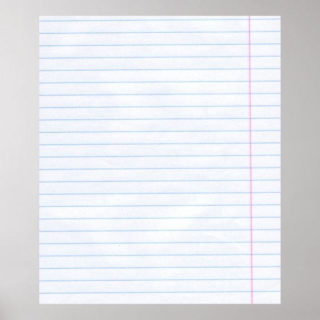 Notebook paper paper texture lines poster (Front)
