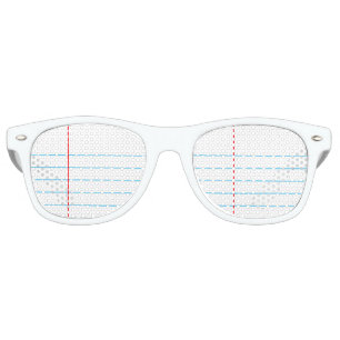 Notebook Paper Sunglasses - Retro Party Shades