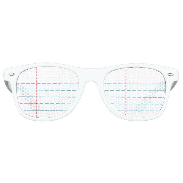 Notebook Paper Sunglasses - Retro Party Shades (Front)
