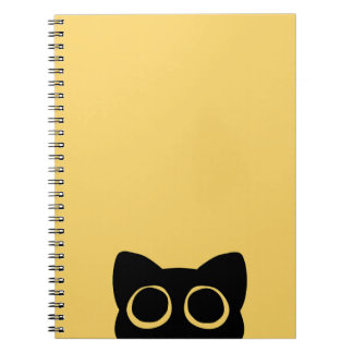 Notebook Peeking Cat