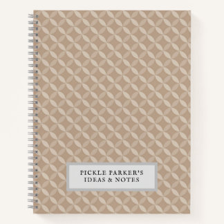Notebook Personalized Retro Geometric Pattern