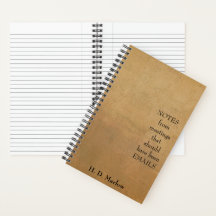 Notebook, personalized vintage look and fun quote