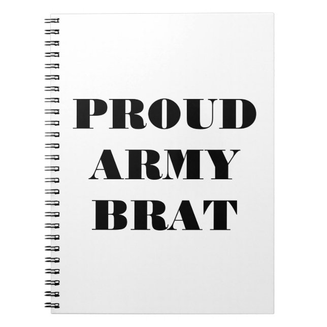 Notebook Proud Army Brat (Front)