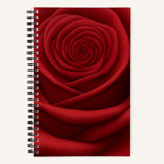 Notebook - Red Rose Flower