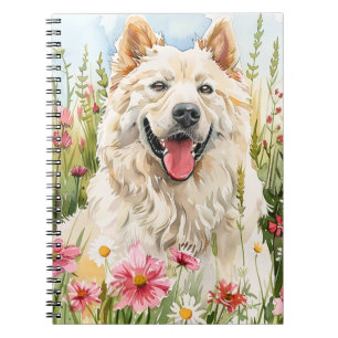  Notebook – Samoyed Watercolor Dog Lover Journal