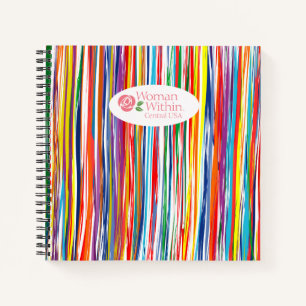 Notebook, Spiral Rainbow colours WWC Logo Notebook