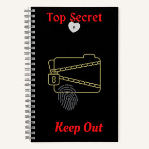 Notebook Top Secret Keep Out 