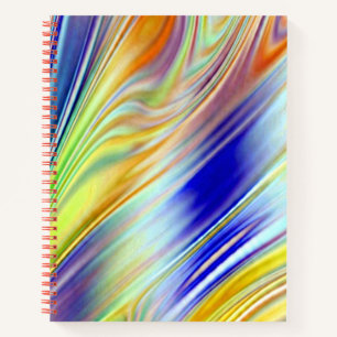 Notebook, Vibrant multicolor abstract lines Notebook