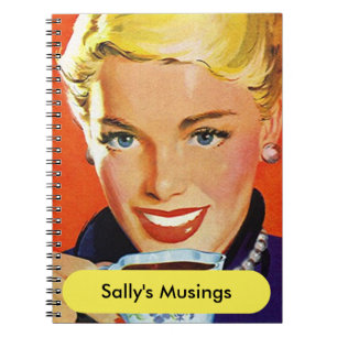 Notebook Vintage Day Planner Organized Coffee Lady