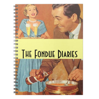 Notebook Vintage Fondue Diaries Party Couple Retro