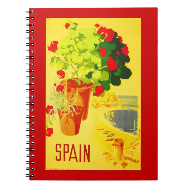 Notebook-Vintage Travel-Spain Notebook (Front)