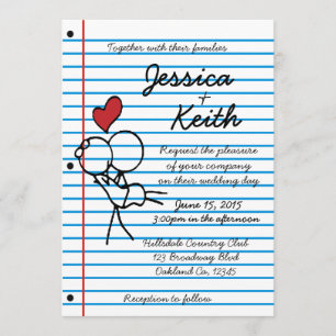 Notebook Wedding Invitation - Invite