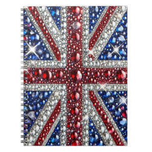 Notebook with British Colours Abstract Design