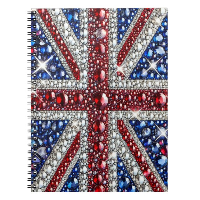 Notebook with British Colours Abstract Design (Front)