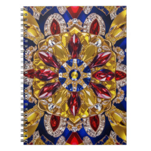 Notebook with Colombia Colours Abstract Design