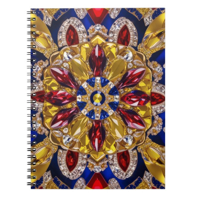 Notebook with Colombia Colours Abstract Design (Front)