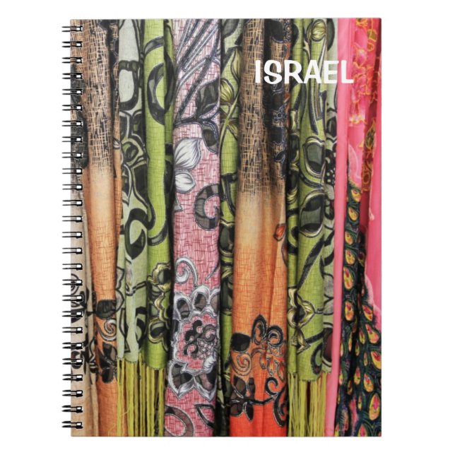 Notebook with Colourful Scarves in Israel (Front)