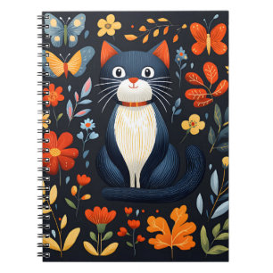 Notebook with cute cat printing cover