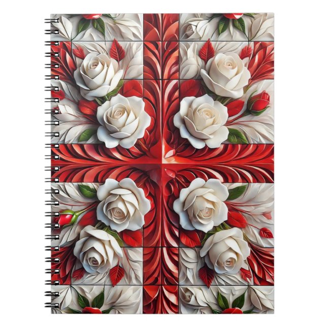 Notebook with English Roses Design (Front)