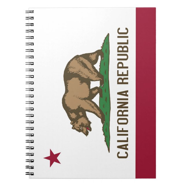 Notebook with Flag of California State (Front)
