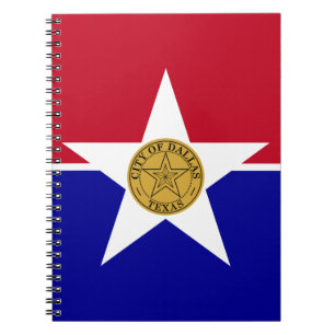 Notebook with Flag of Dallas City