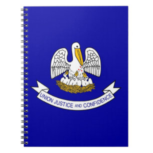 Notebook with Flag of Louisiana State