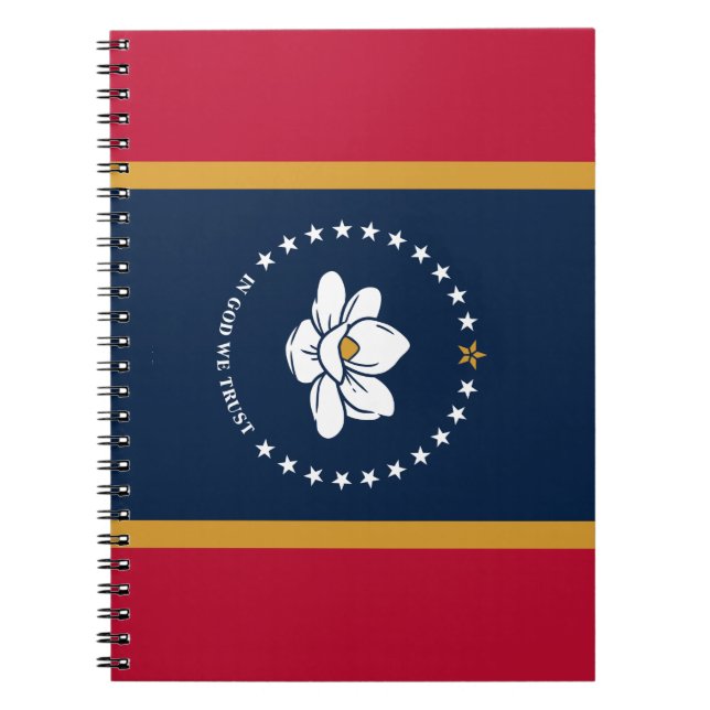 Notebook with Flag of Mississippi State, USA (Front)