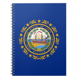 Notebook with Flag of New Hampshire State