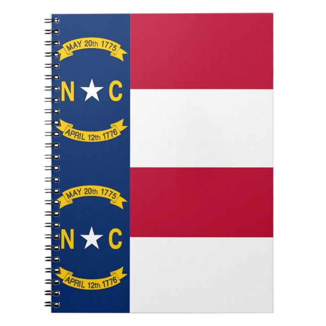 Notebook with Flag of North Carolina State (Front)