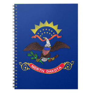 Notebook with Flag of North Dakota State