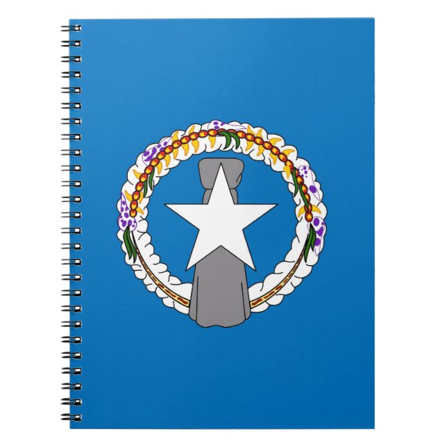 Notebook with Flag of Northern Mariana Islands (Front)