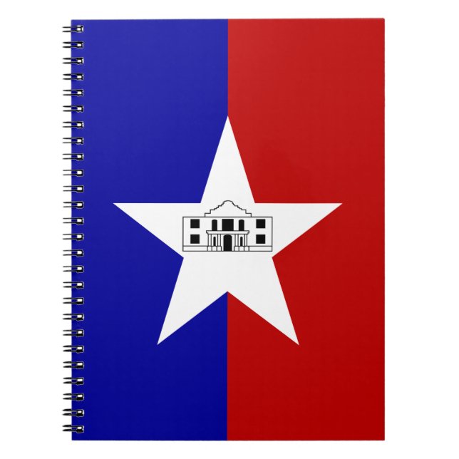 Notebook with Flag of San Antonio City (Front)